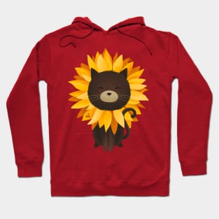 Sunny sunflower cat Hoodie